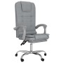 Silla de oficina reclinable con masaje de tela gris claro de vidaXL, Sillas de oficina - Ref: Foro24-349661, Precio: 113,17 €...