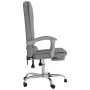 Silla de oficina reclinable con masaje de tela gris claro de vidaXL, Sillas de oficina - Ref: Foro24-349661, Precio: 113,17 €...