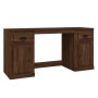 Brown oak plywood desk with cabinet by vidaXL, Desks - Ref: Foro24-3185334, Price: 159,72 €, Discount: %