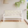 Cojines de banco de jardín 2 uds blanco crema 150x50x7 cm de vidaXL, Cojines para sillas y sofás - Ref: Foro24-315018, Precio...