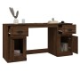 Brown oak plywood desk with cabinet by vidaXL, Desks - Ref: Foro24-3185334, Price: 159,72 €, Discount: %