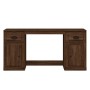 Brown oak plywood desk with cabinet by vidaXL, Desks - Ref: Foro24-3185334, Price: 159,72 €, Discount: %