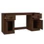 Brown oak plywood desk with cabinet by vidaXL, Desks - Ref: Foro24-3185334, Price: 159,72 €, Discount: %