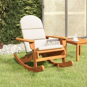 Silla mecedora Adirondack con cojines madera maciza acacia de vidaXL, Sillas de jardín - Ref: Foro24-360036, Precio: 157,99 €...