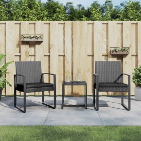 Garden dining set 3 pieces with PP cushions, dark gray rattan look by vidaXL, Garden sets - Ref: Foro24-360208, Price: 126,99...