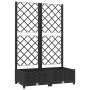 Planter with trellis PP black 80x40x121.5 cm by vidaXL, Pots and planters - Ref: Foro24-318270, Price: 63,40 €, Discount: %