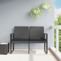 Garden bench 2 seats with dark gray rattan-like PP cushions by vidaXL, garden benches - Ref: Foro24-360211, Price: 107,99 €, ...