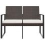 2-seater garden bench with PP cushions, brown rattan look by vidaXL, garden benches - Ref: Foro24-360210, Price: 108,16 €, Di...