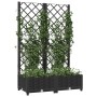 Planter with trellis PP black 80x40x121.5 cm by vidaXL, Pots and planters - Ref: Foro24-318270, Price: 63,40 €, Discount: %