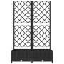 Planter with trellis PP black 80x40x121.5 cm by vidaXL, Pots and planters - Ref: Foro24-318270, Price: 63,40 €, Discount: %