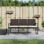 3-seater garden bench with brown rattan-look PP cushions by vidaXL, garden benches - Ref: Foro24-360213, Price: 143,07 €, Dis...