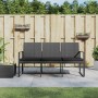 3-seater garden bench with PP cushions, dark gray rattan look by vidaXL, garden benches - Ref: Foro24-360214, Price: 137,99 €...