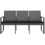 3-seater garden bench with PP cushions, dark gray rattan look by vidaXL, garden benches - Ref: Foro24-360214, Price: 137,99 €...