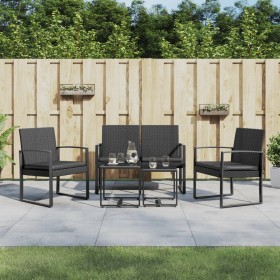 5-piece garden dining set with black rattan-look PP cushions by vidaXL, Garden sets - Ref: Foro24-360215, Price: 161,34 €, Di...