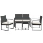 5-piece garden dining set with black rattan-look PP cushions by vidaXL, Garden sets - Ref: Foro24-360215, Price: 161,76 €, Di...