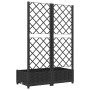 Planter with trellis PP black 80x40x121.5 cm by vidaXL, Pots and planters - Ref: Foro24-318270, Price: 63,40 €, Discount: %