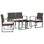 Garden dining set 5 pieces and brown rattan look PP cushions by vidaXL, Garden sets - Ref: Foro24-360216, Price: 161,34 €, Di...