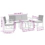 5-teiliges Garten-Esszimmer-Set mit PP-Kissen in schwarzer Rattan-Optik von vidaXL, Gartensets - Ref: Foro24-360218, Preis: 1...