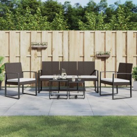 Garden dining set 5 pieces and brown rattan look PP cushions by vidaXL, Garden sets - Ref: Foro24-360219, Price: 187,50 €, Di...