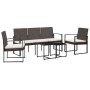 Garden dining set 5 pieces and brown rattan look PP cushions by vidaXL, Garden sets - Ref: Foro24-360219, Price: 187,65 €, Di...