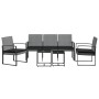 Set comedor jardín 5 pzas cojines PP aspecto ratán gris oscuro de vidaXL, Conjuntos de jardín - Ref: Foro24-360220, Precio: 1...