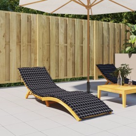 Black checkered Oxford fabric sun lounger cushion by vidaXL, Cushions for chairs and sofas - Ref: Foro24-361400, Price: 26,99...