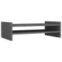 Soporte de monitor madera maciza de pino gris 50x27x15 cm de vidaXL, Bases y elevadores para ordenadores - Ref: Foro24-814021...