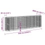 Galvanized iron gabion bed 330x50x100 cm by vidaXL, Pots and planters - Ref: Foro24-152035, Price: 111,99 €, Discount: %