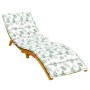 Oxford fabric sun lounger cushion with leaf print by vidaXL, Cushions for chairs and sofas - Ref: Foro24-361424, Price: 23,99...