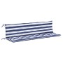 Garden bench cushions 2 pcs blue white striped fabric 200x50x7 cm by vidaXL, Cushions for chairs and sofas - Ref: Foro24-3617...