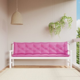 Kissen für Gartenbank 2 Stück rosa Stoff 200x50x7 cm von vidaXL, Kissen für Stühle und Sofas - Ref: Foro24-361752, Preis: 63,...