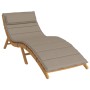 Taupe gray Oxford fabric sun lounger cushion 180x60x3 cm by vidaXL, Cushions for chairs and sofas - Ref: Foro24-361860, Price...