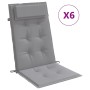 Cojines de silla con respaldo alto 6 uds tela Oxford gris de vidaXL, Cojines para sillas y sofás - Ref: Foro24-361879, Precio...