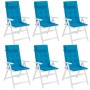 High Back Chair Cushions 6 Pcs Light Blue Oxford Fabric by vidaXL, Cushions for chairs and sofas - Ref: Foro24-361888, Price:...