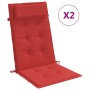 Cojines de silla con respaldo alto 2 uds tela Oxford rojo de vidaXL, Cojines para sillas y sofás - Ref: Foro24-361892, Precio...