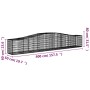 Gabion baskets 5 units arch shape iron 400x50x60/80 cm by vidaXL, Pots and planters - Ref: Foro24-3145933, Price: 617,99 €, D...