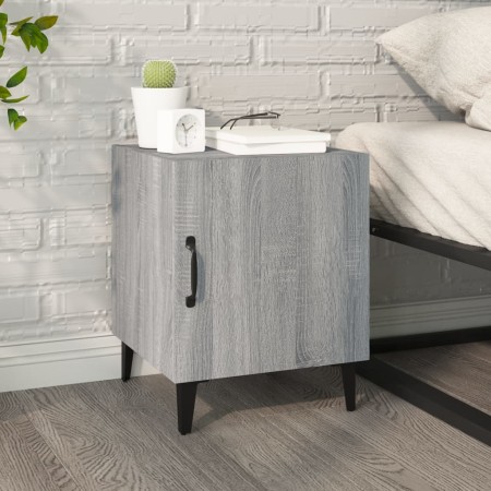 Mesita de noche madera contrachapada gris Sonoma de vidaXL, Mesitas de noche - Ref: Foro24-817317, Precio: 33,03 €, Descuento: %