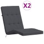 Lounger cushions 2 pcs anthracite gray Oxford fabric by vidaXL, Cushions for chairs and sofas - Ref: Foro24-361984, Price: 48...