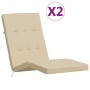 Kissen für Sonnenliege 2 Stück Oxford Stoff beige von vidaXL, Kissen für Stühle und Sofas - Ref: Foro24-361987, Preis: 46,59 ...