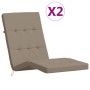 Liegekissen 2 Stück grau taupe Oxford-Stoff von vidaXL, Kissen für Stühle und Sofas - Ref: Foro24-361992, Preis: 46,99 €, Rab...