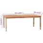 Garden dining table solid teak wood 200x100x75 cm by vidaXL, Garden tables - Ref: Foro24-315466, Price: 354,89 €, Discount: %