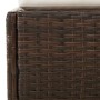 Sonnenliege mit klappbarer Markise, braunes synthetisches Rattan, 200 x 114 x 128 cm von vidaXL, Betten im Freien - Ref: Foro...