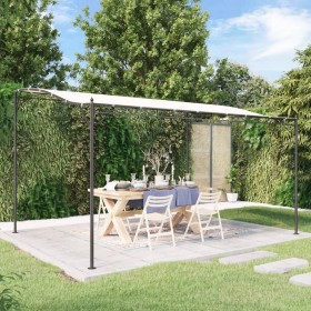 Steel awning and cream-colored fabric 4x3 m 180 g/m² by vidaXL, Tents and gazebos - Ref: Foro24-362394, Price: 247,49 €, Disc...