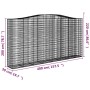 Gabion baskets 4 units arch shape iron 400x50x200/220 cm by vidaXL, Pots and planters - Ref: Foro24-3146023, Price: 1,00 €, D...