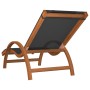 Lounger with gray textilene cushion and solid poplar wood by vidaXL, Loungers - Ref: Foro24-363470, Price: 158,59 €, Discount: %