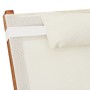 Mecedora de textileno blanco y madera maciza de álamo de vidaXL, Tumbonas - Ref: Foro24-363471, Precio: 120,24 €, Descuento: %