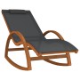 Rocking chair made of gray textilene and solid poplar wood. by vidaXL, Loungers - Ref: Foro24-363472, Price: 119,60 €, Discou...