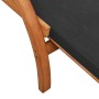 Lounger with gray textilene cushion and solid poplar wood by vidaXL, Loungers - Ref: Foro24-363473, Price: 179,43 €, Discount: %