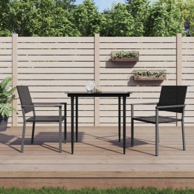 Garden chairs 2 pcs black synthetic rattan 54x62.5x89 cm by vidaXL, Garden chairs - Ref: Foro24-364098, Price: 76,86 €, Disco...