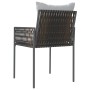 Gartenstühle und Kissen 2 Stück braunes synthetisches Rattan 54x61x83cm von vidaXL, Gartenstühle - Ref: Foro24-364100, Preis:...